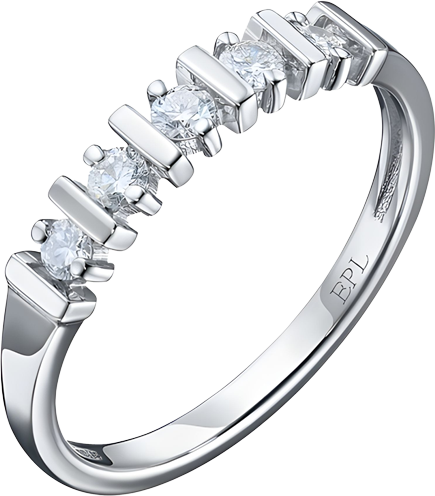 RING Verlobungsring aus Weißgold, funkelnder Diamant