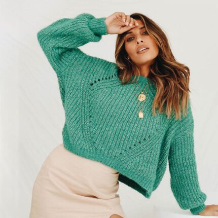 Winter Jumper, Damen, ausgestellte Ärmel