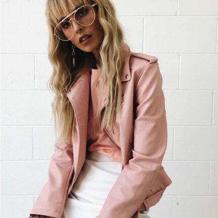 Stylischer Gürtel für Frauen, Vintage PU Leder, Wintermode, Pink
