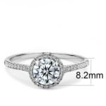 Damen Cubic Zirkonia Edelstahl Ringe