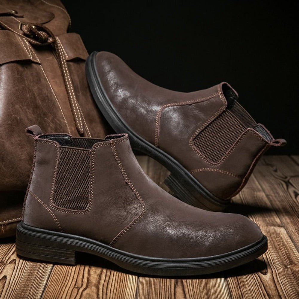 Stilvolle Winkelstiefel aus vegangem Leder für Männer