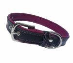 Beerenfarbenes Halsband für Hunde