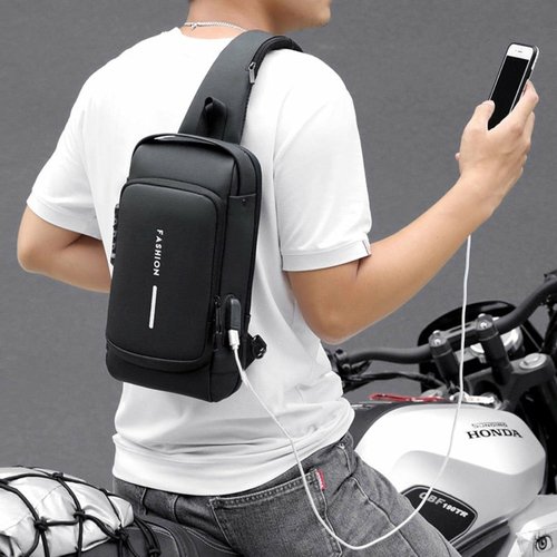 Sicherheits-Schultertasche, Crossbody, mit Schloss
