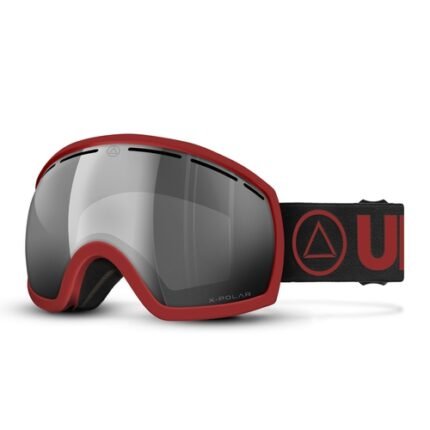 Skibrille rot/grau, vertikal