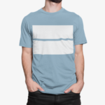 Herren Baumwoll T-Shirt, Sandfarben, Doppel Block