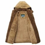 Warme Winterjacke mit Kapuze und Innenfleece, unisex