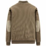 Winterjacke Herren, Rundkragen, Reißverschluss, Ellenbogen Patch