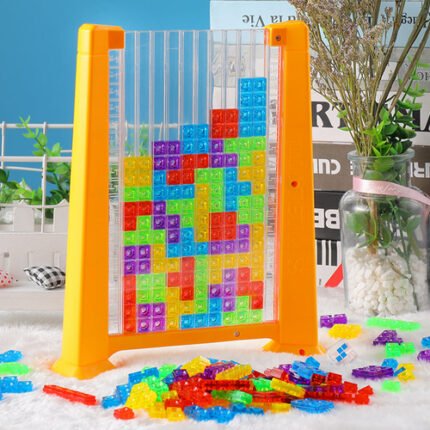 Farbenfrohes Tetris-3D-Puzzle und Tangram-Spielzeug für Mathe
