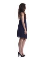 Festliches Kleid in Blau und Gold für besondere Anläss