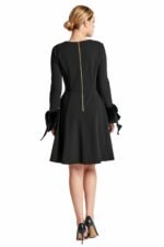 Caroline Kleid - Kreppkleid mit ausgestelltem Schnitt, Schwarz