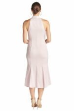 Eloise Kleid: Mermaid-Stil Midi-Kleid in Stretch-Satin