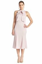 Eloise Kleid: Mermaid-Stil Midi-Kleid in Stretch-Satin