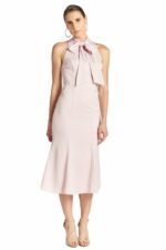 Eloise Kleid, Stretch-Satin, Mermaid-Stil Midi-Kleid