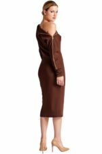 Josefa Asymmetrisches Kleid mit langen Ärmeln