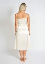 Léonie One Perlen Satin Slip Kleid - Stilvolles Design