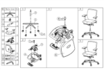 Schreibtischstuhl mit Rollen, Büromöbel für ergonomisches Arbeiten