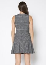 Damen Tank Kleid mit Karomuster in Grau