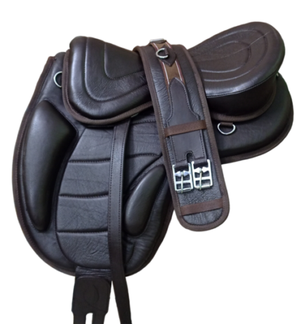 Schwarzer Pferdesattel, bequemer Reitsattel