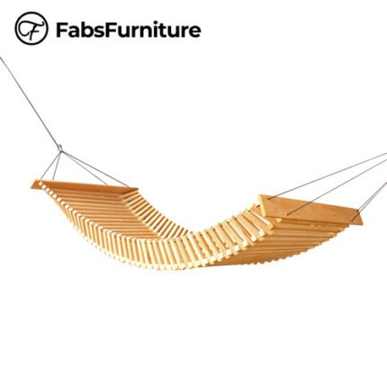 Entspannende Holz-Hängematte im Freien, Design für Terrassen