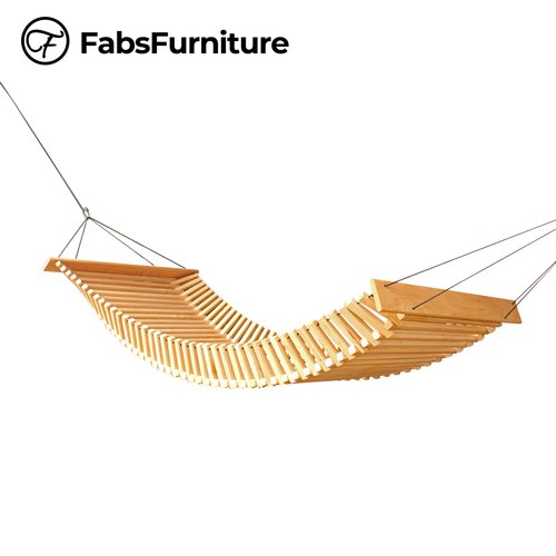 Entspannende Holz-Hängematte im Freien, Design für Terrassen