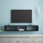 Design-TV-Ständer schwebend an der Wand