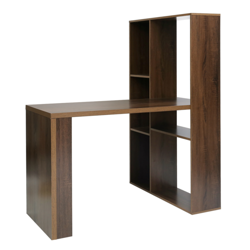 Schreibtisch aus braunem Holz für Laptop, Home Office Dekor