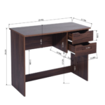 Brauner Holz-Schreibtisch für das Home Office, Arbeitsplatz