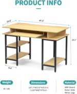 Studierter Schreibtisch, Holzoberfläche