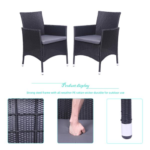 Rattan-Sitzgruppe, Sofa, Stühle