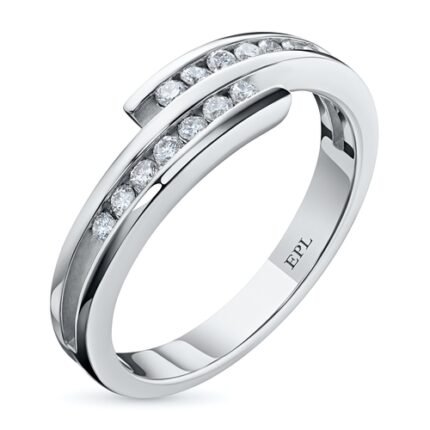 Silberring mit Brillant, elegantes Design
