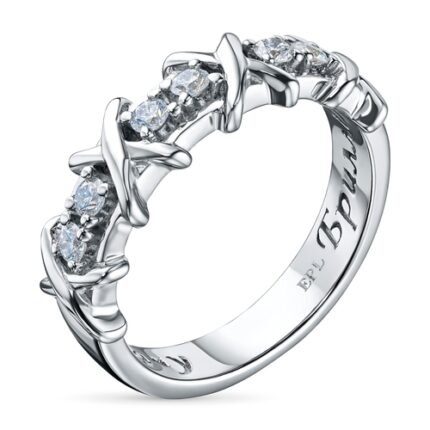 Silberner Ring mit echtem Diamant, zeitlose Eleganz