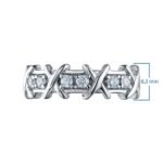 Silberner Ring mit echtem Diamant, zeitlose Eleganz