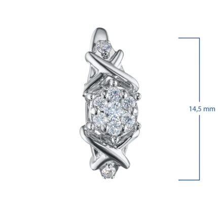 Ohrringe mit lab-erzeugten Diamanten in Silber, moderne Schönheit