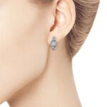 Ohrringe mit lab-erzeugten Diamanten in Silber, moderne Schönheit