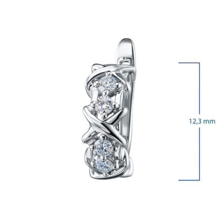Ohrhänger aus Sterlingsilber mit künstlichen Diamanten, glamouröses Funkeln