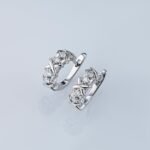 Ohrhänger aus Sterlingsilber mit künstlichen Diamanten, glamouröses Funkeln