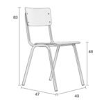Schulstuhl mit Metallgestell, modernes Möbelstück für Klassenzimmer